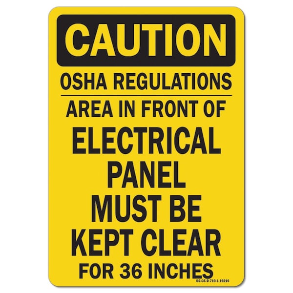 Signmission OSHA Caution, 7" Height, Rigid Plastic, OS-CS-P-710-L-19216 OS-CS-P-710-L-19216 - main